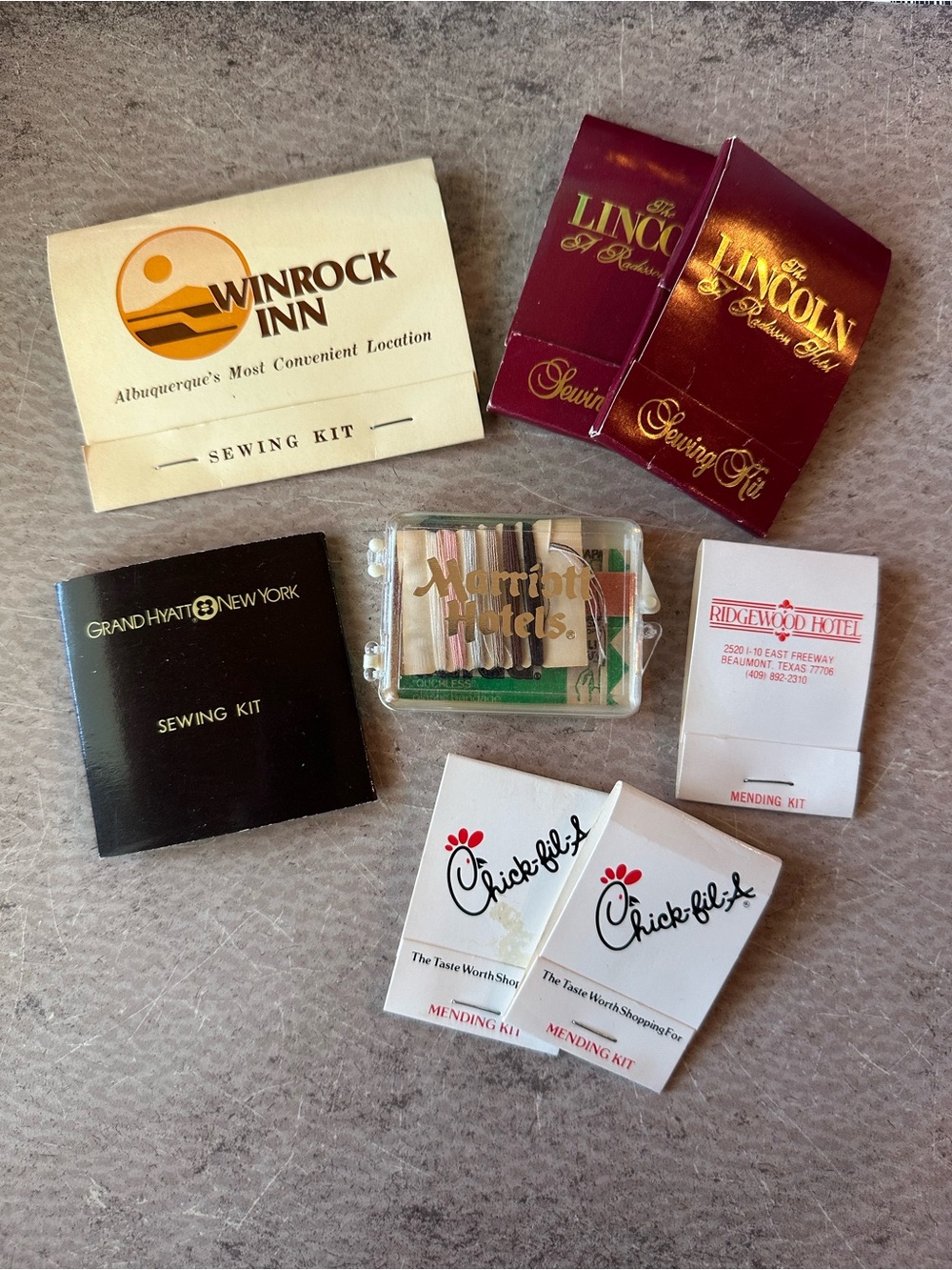 Vintage Assorted Hotel Sewing & Mending Kits